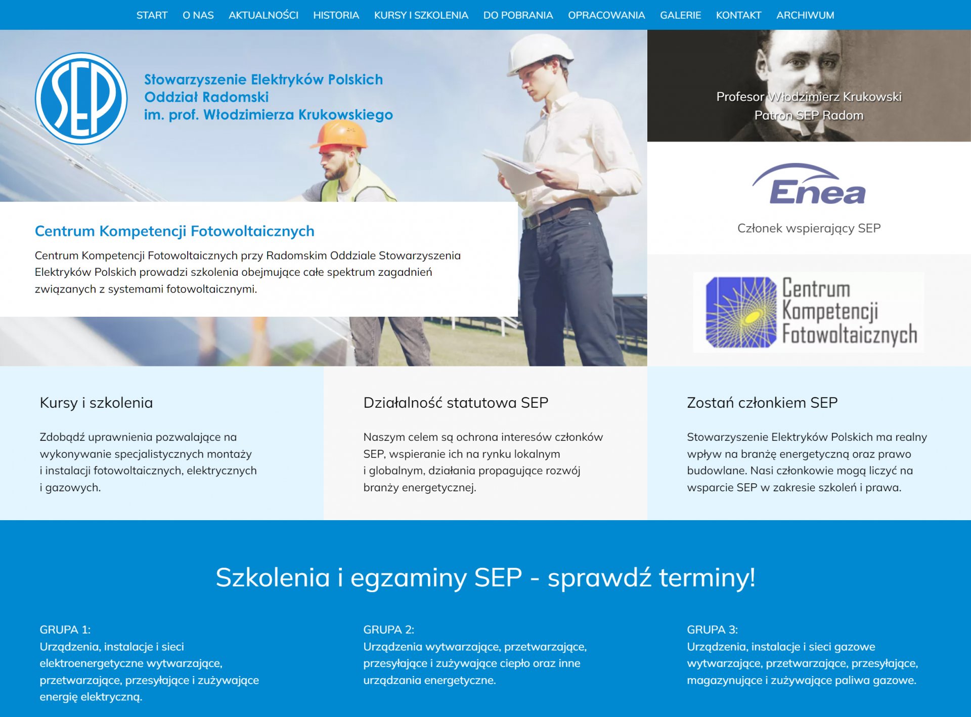 Portal internetowy dla SEP Radom